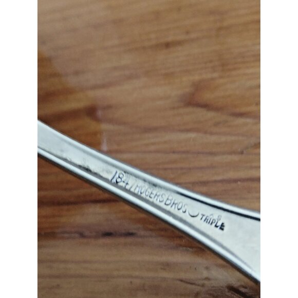 Antique 1847 Rogers Bros American Beauty Rose Silverplate Casserole Spoon 8.8" - Picture 7 of 10